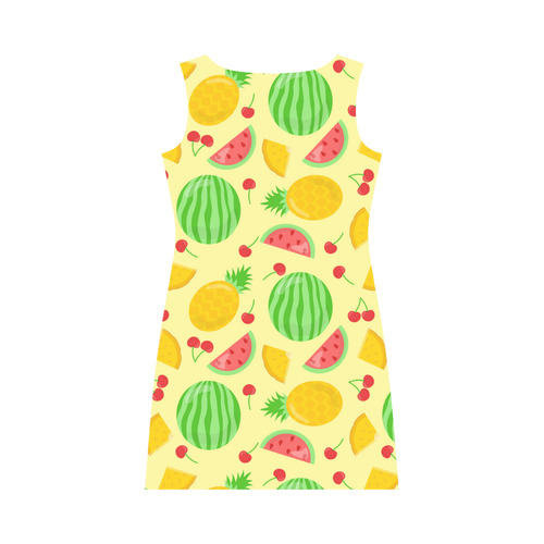 Fruit Watermelon Pineapple Cherries Round Collar Dress (D22)