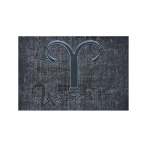 Astrology Zodiac Sign Aries in Grunge Style Placemat 12''x18''