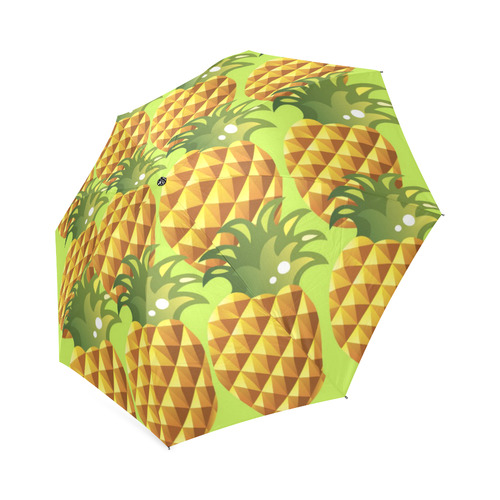 Pineapple Fruit Green Leaves Nature Foldable Umbrella (Model U01)