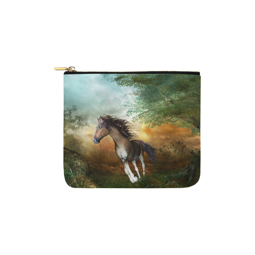 Wonderful running horse Carry-All Pouch 6''x5''