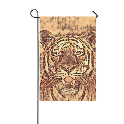 Animal ArtStudio Amazing Tiger by JamColors 3 Garden Flag 12‘’x18‘’（Without Flagpole）