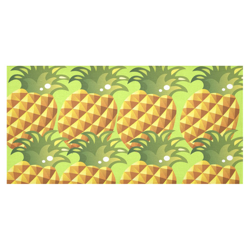Pineapple Fruit Green Leaves Pattern Cotton Linen Tablecloth 60"x120"