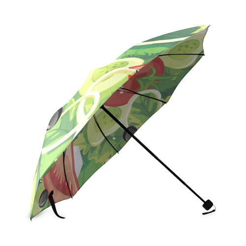Fruits and Vegetables Food Pattern Foldable Umbrella (Model U01)