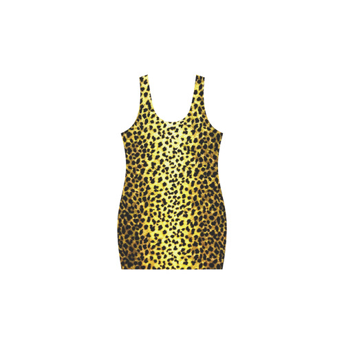 Leopard Wallpaper Print Medea Vest Dress (Model D06)