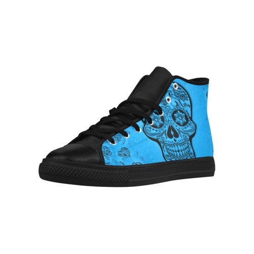 Skull20170259_by_JAMColors Aquila High Top Microfiber Leather Women's Shoes (Model 032)