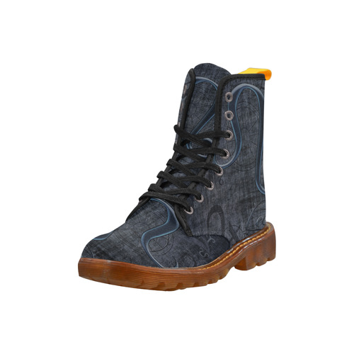 Astrology Zodiac Sign Leo in Grunge Style Martin Boots For Women Model 1203H