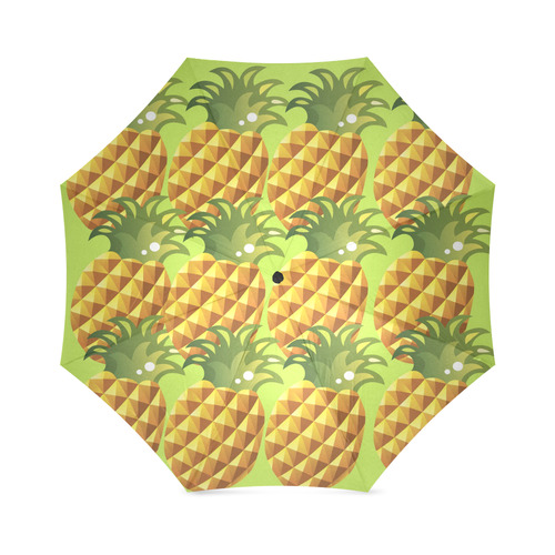 Pineapple Fruit Green Leaves Nature Foldable Umbrella (Model U01)