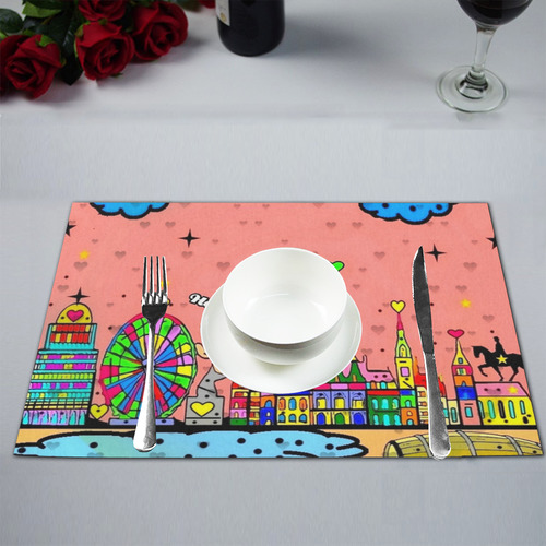 Hannover by Nico Bielow Placemat 12’’ x 18’’ (Six Pieces)
