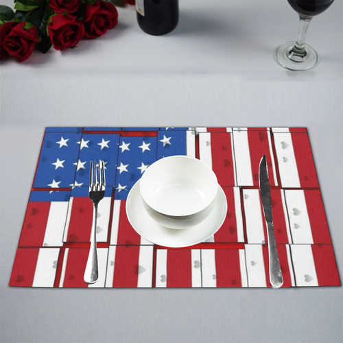 USA by Nico Bielow Placemat 12’’ x 18’’ (Six Pieces)