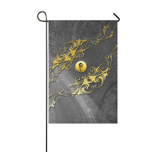 Tribal dragon on yellow button Garden Flag 12‘’x18‘’（Without Flagpole）