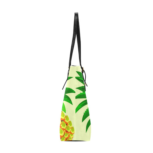 Yellow Orange Pineapple Green Leaves Euramerican Tote Bag/Small (Model 1655)