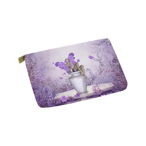 Beautiful fairy with flowers Carry-All Pouch 9.5''x6''