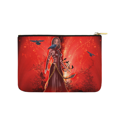 The dark side with fairy and crow Carry-All Pouch 9.5''x6''