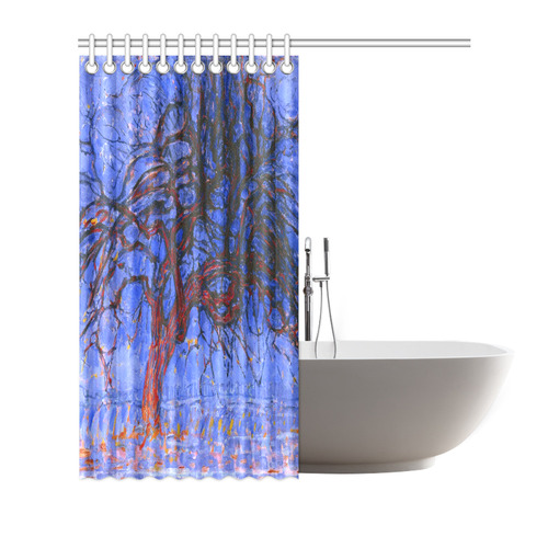 Piet Mondrian Evening Red Tree Shower Curtain 72"x72"