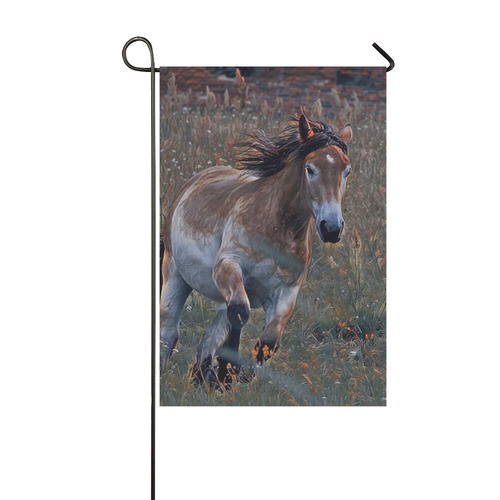 wonderful horse  by JamColors Garden Flag 12‘’x18‘’（Without Flagpole）