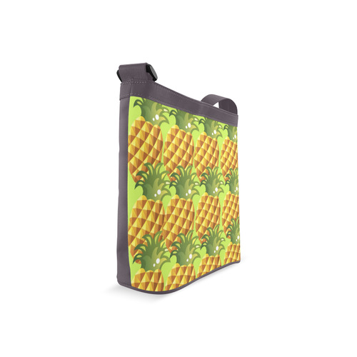 Pineapple Fruit Green Leaves Nature Crossbody Bags (Model 1613)