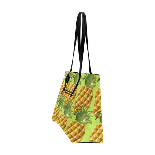 Pineapple Fruit Green Leaves Pattern Euramerican Tote Bag/Large (Model 1656)