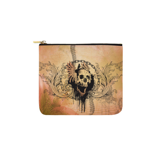 Amazing skull with wings Carry-All Pouch 6''x5''