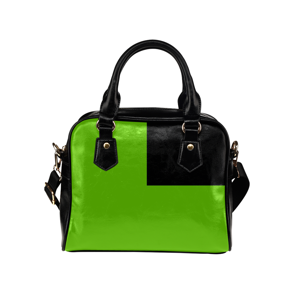 Lime Green and Black Shoulder Handbag (Model 1634) | ID: D1334513