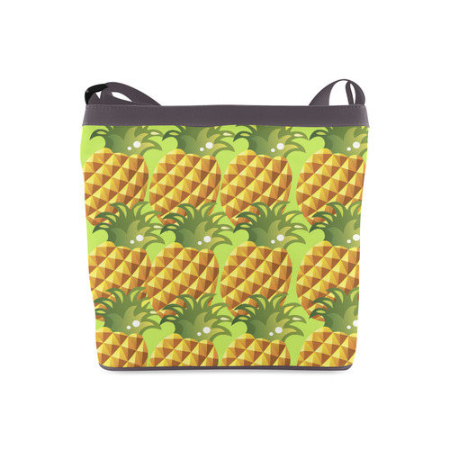 Pineapple Fruit Green Leaves Nature Crossbody Bags (Model 1613)