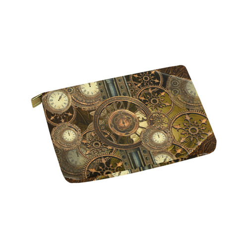 Steampunk clocks and gears Carry-All Pouch 9.5''x6''