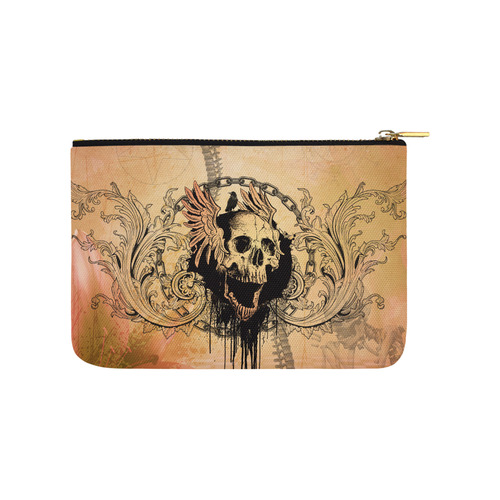 Amazing skull with wings Carry-All Pouch 9.5''x6''