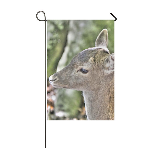 young deer by JamColors Garden Flag 12‘’x18‘’（Without Flagpole）