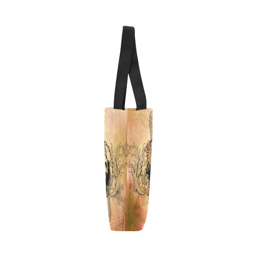 Amazing skull with wings Canvas Tote Bag (Model 1657)