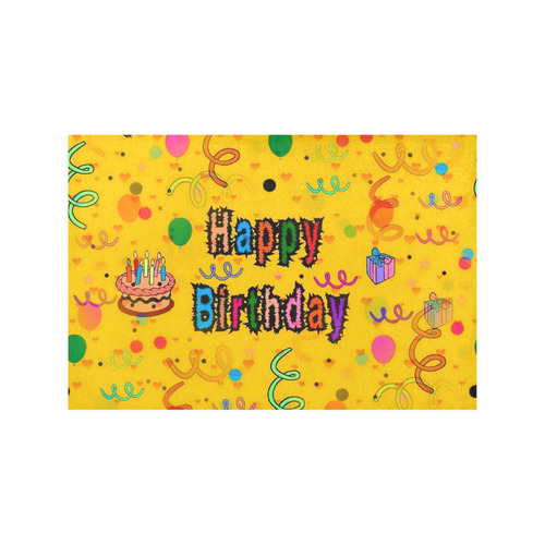 Happy birthday by Popart Lover Placemat 12’’ x 18’’ (Set of 6)