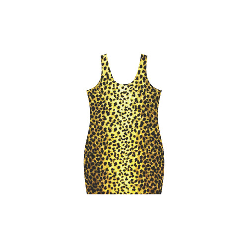 Leopard Wallpaper Print Medea Vest Dress (Model D06)