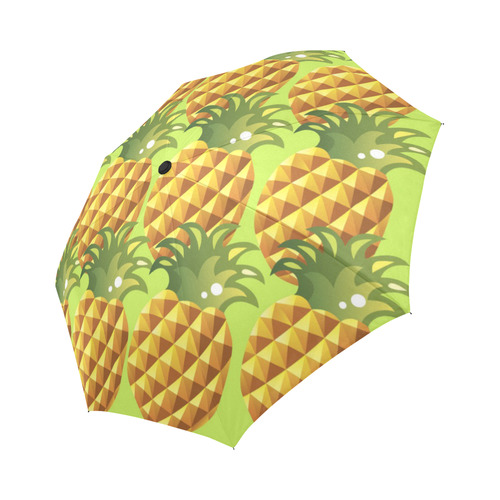 Pineapple Fruit Green Leaves Nature Auto-Foldable Umbrella (Model U04)