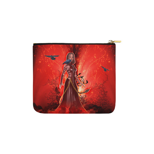 The dark side with fairy and crow Carry-All Pouch 6''x5''