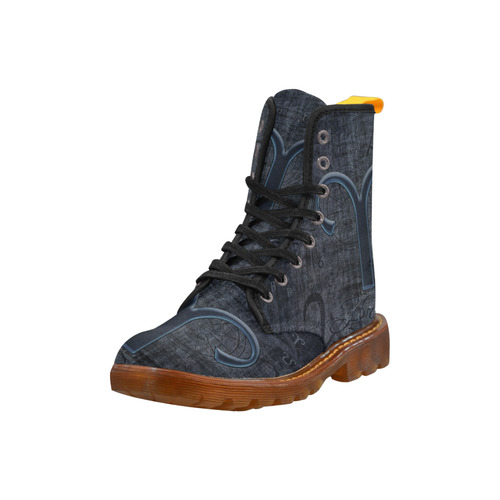 Astrology Zodiac Sign Aries in Grunge Style Martin Boots For Women Model 1203H