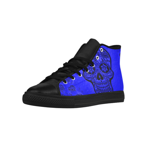 Skull20170261_by_JAMColors Aquila High Top Microfiber Leather Women's Shoes (Model 032)