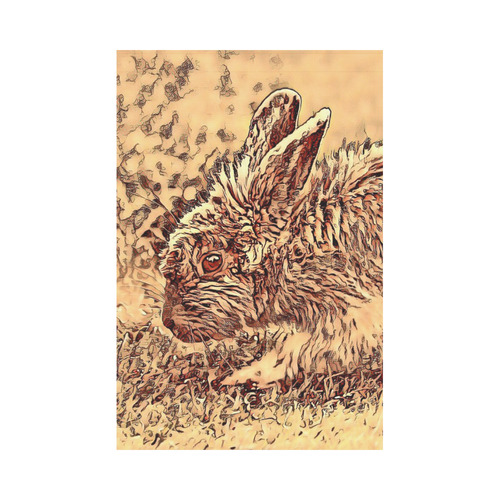 Animal ArtStudio Amazing Bunny by JamColors Garden Flag 12‘’x18‘’（Without Flagpole）