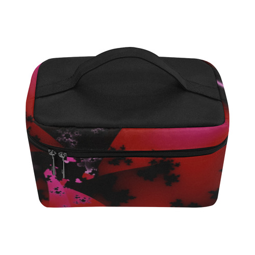 Pink & Black by Martina Webster Cosmetic Bag/Large (Model 1658)