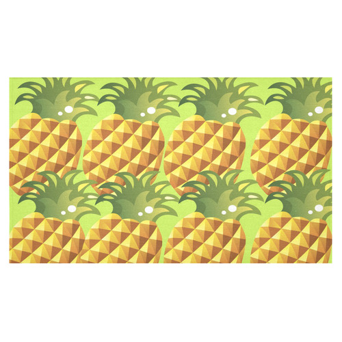 Pineapple Fruit Green Leaves Pattern Cotton Linen Tablecloth 60"x 104"