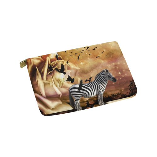 Wonderful zebra Carry-All Pouch 9.5''x6''