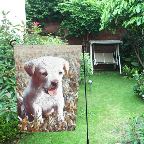 adorable puppy by JamColors Garden Flag 12‘’x18‘’（Without Flagpole）