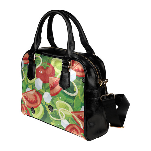 Fruits and Vegetables Food Pattern Shoulder Handbag (Model 1634)