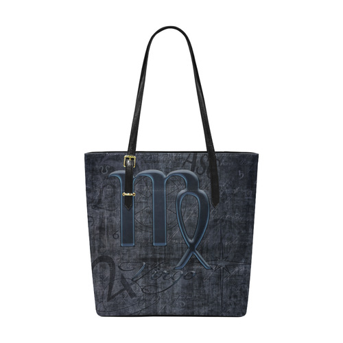 Astrology Zodiac Sign Virgo in Grunge Style Euramerican Tote Bag/Small (Model 1655)