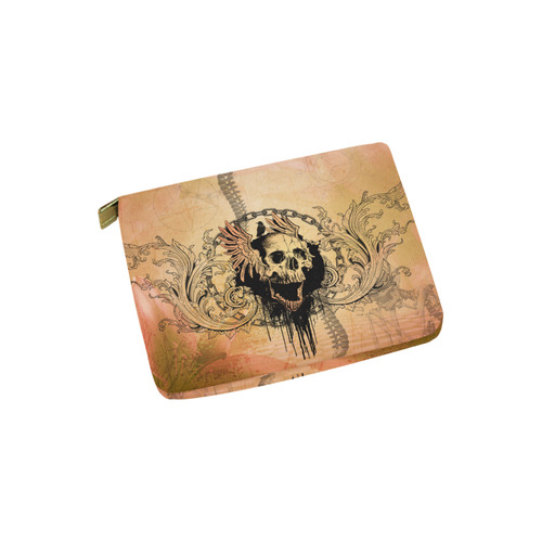 Amazing skull with wings Carry-All Pouch 6''x5''