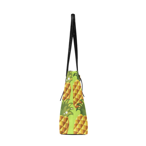 Pineapple Fruit Green Leaves Pattern Euramerican Tote Bag/Large (Model 1656)
