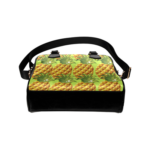 Pineapple Fruit Green Leaves Nature Shoulder Handbag (Model 1634)