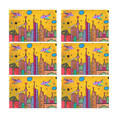 Frankfurt by Nico Bielow Placemat 12’’ x 18’’ (Six Pieces)