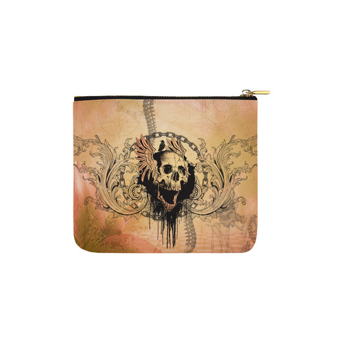 Amazing skull with wings Carry-All Pouch 6''x5''