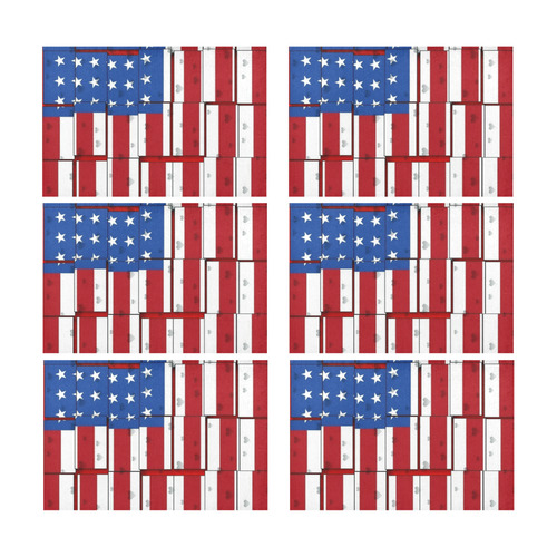 USA by Nico Bielow Placemat 12’’ x 18’’ (Six Pieces)