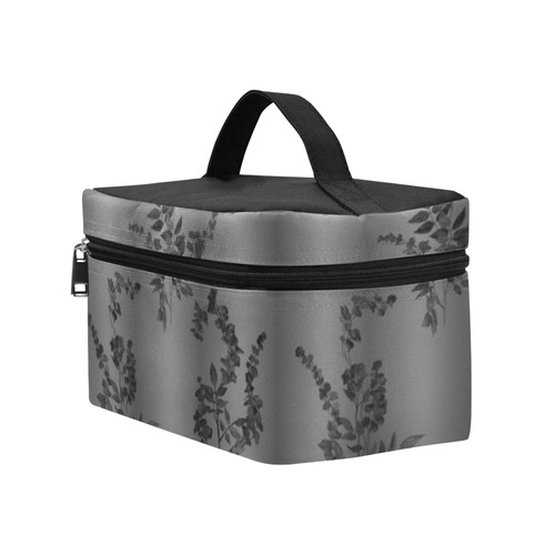 Black flowers pattern Cosmetic Bag/Large (Model 1658)