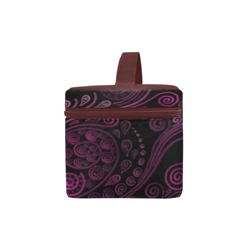 3D psychedelic ornaments, magenta Cosmetic Bag/Large (Model 1658)