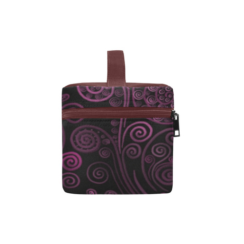 3D psychedelic ornaments, magenta Cosmetic Bag/Large (Model 1658)